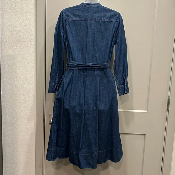 Hobbs London Taylor Belted Denim Shirt Dress 8 - Picture 8 of 11